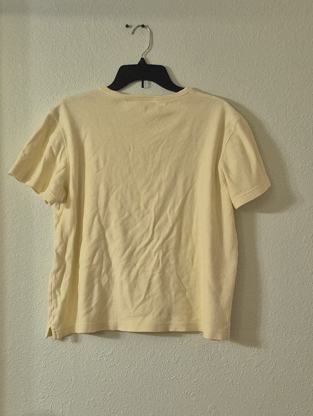 Kim Rogers Pale Yellow Short Sleeve Crewneck Top - Picture 2 of 2